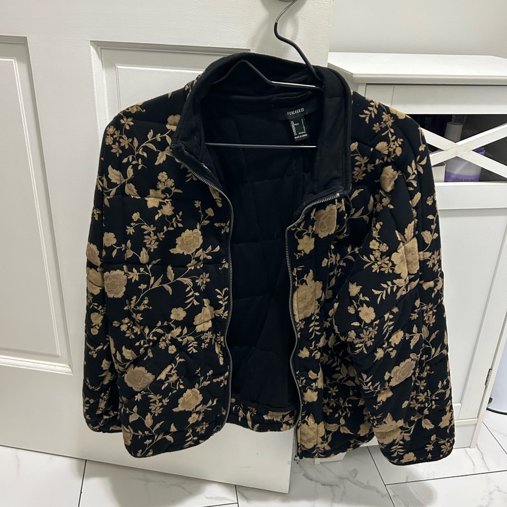Forever 21 Quilted Floral Jacket
